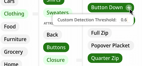 Dragoneye allows you to personalize your results by selecting categories of interest and optimizing detection sensitivity.